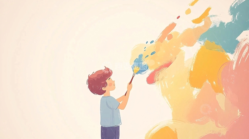 高清大图下载【趣麦麦图】小朋友绘画