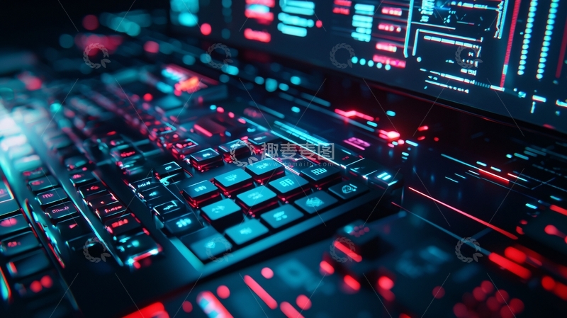 高清大图下载【趣麦麦图】科技感键盘