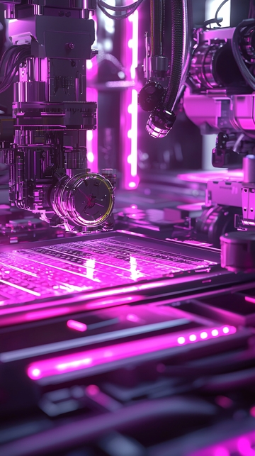 未来科技感自动化生产线