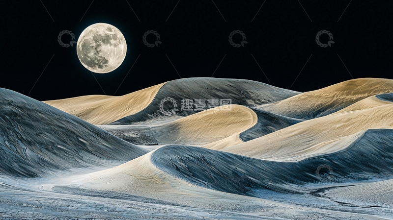 高清大图下载【趣麦麦图】沙漠夜景