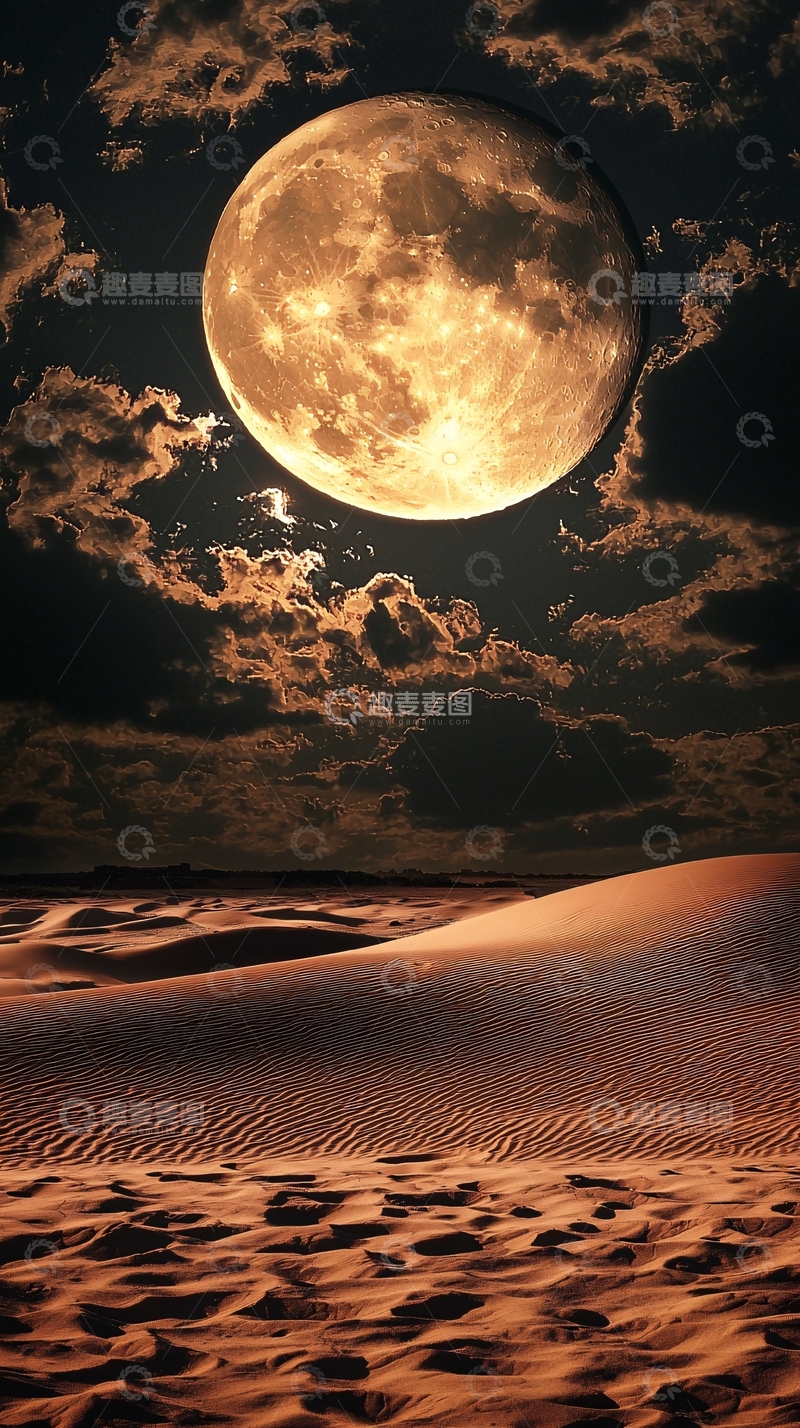 高清大图下载【趣麦麦图】沙漠夜景