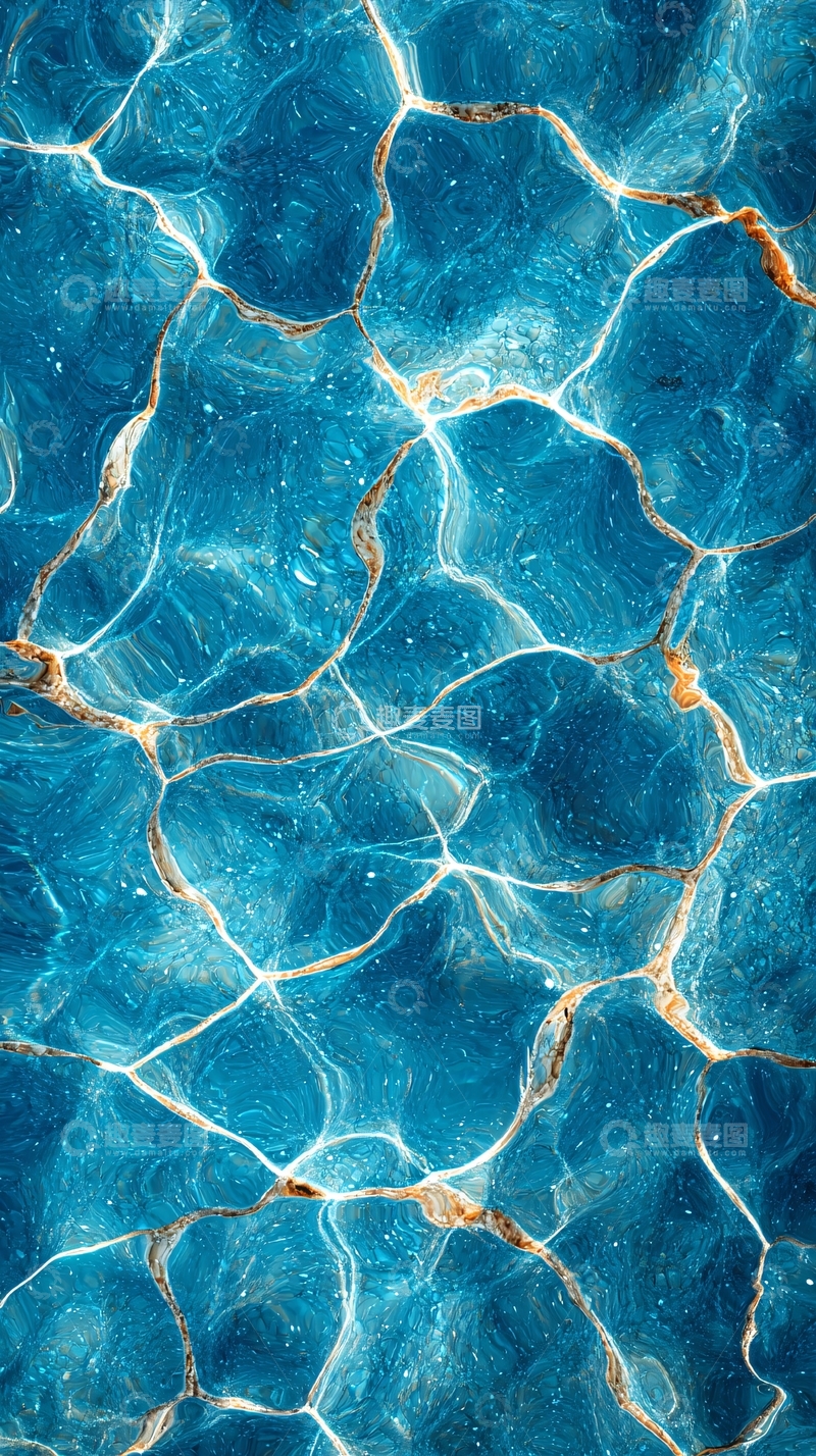高清大图下载【趣麦麦图】蔚蓝色的水面波光粼粼