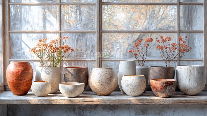 高清大图下载【趣麦麦图】窗台花瓶静物