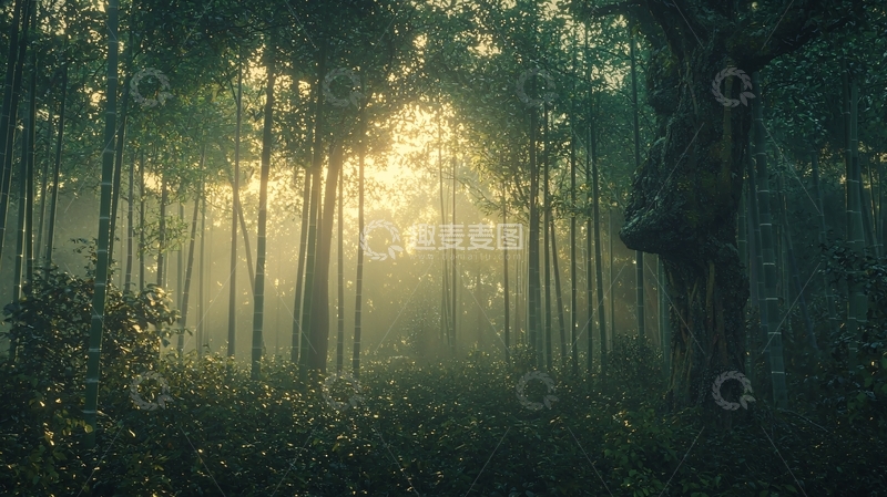高清大图下载【趣麦麦图】森林晨曦