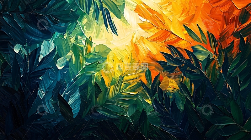 高清大图下载【趣麦麦图】色彩斑斓的叶子