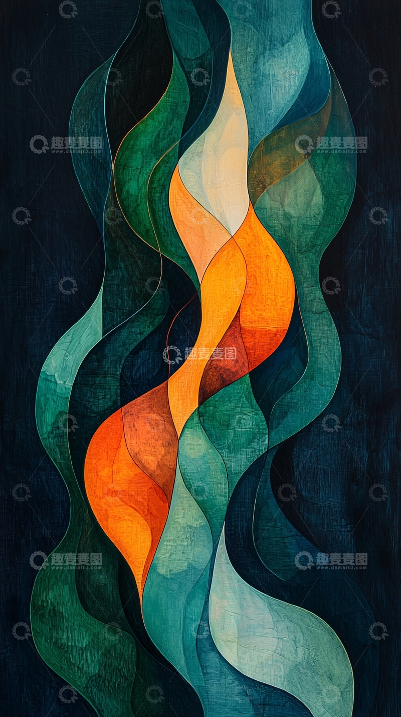 高清大图下载【趣麦麦图】抽象艺术曲线