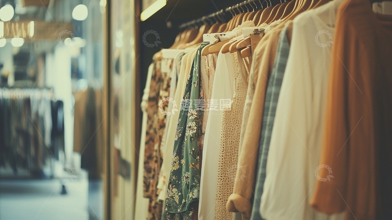 高清大图下载【趣麦麦图】服装店货架
