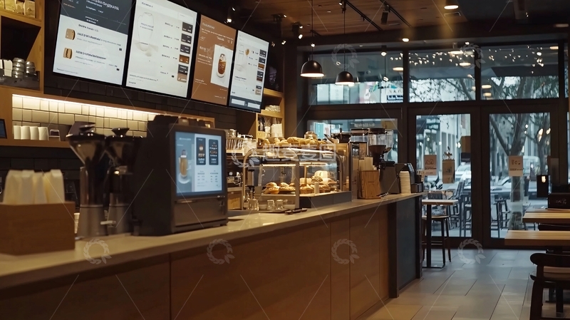 高清大图下载【趣麦麦图】现代化咖啡店内部