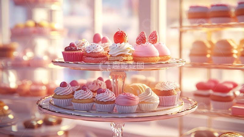 高清大图下载【趣麦麦图】粉色系甜点