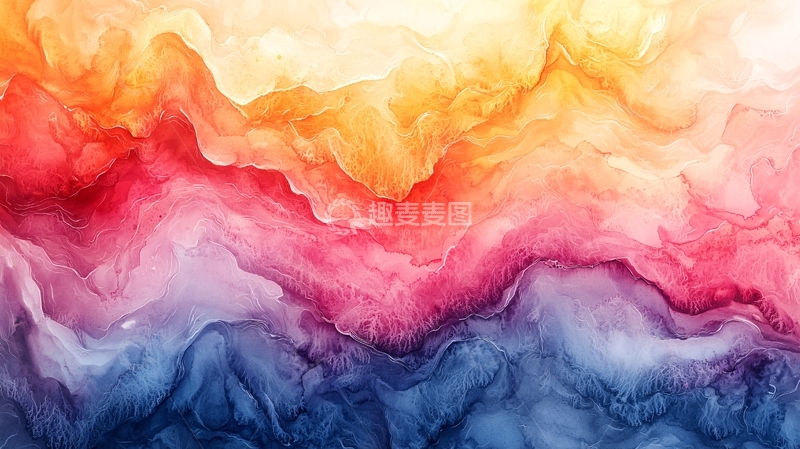 高清大图下载【趣麦麦图】色彩绚丽的流体抽象画