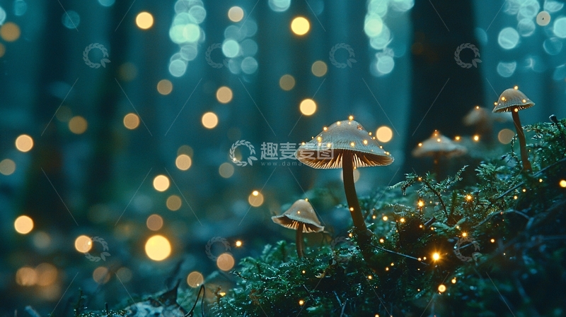 高清大图下载【趣麦麦图】梦幻森林蘑菇