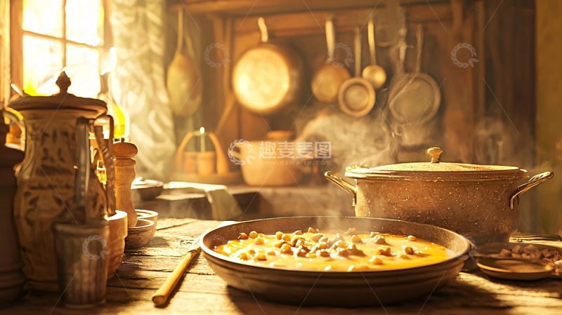 高清大图下载【趣麦麦图】温暖乡间厨房