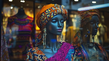 橱窗模特非洲风格服装