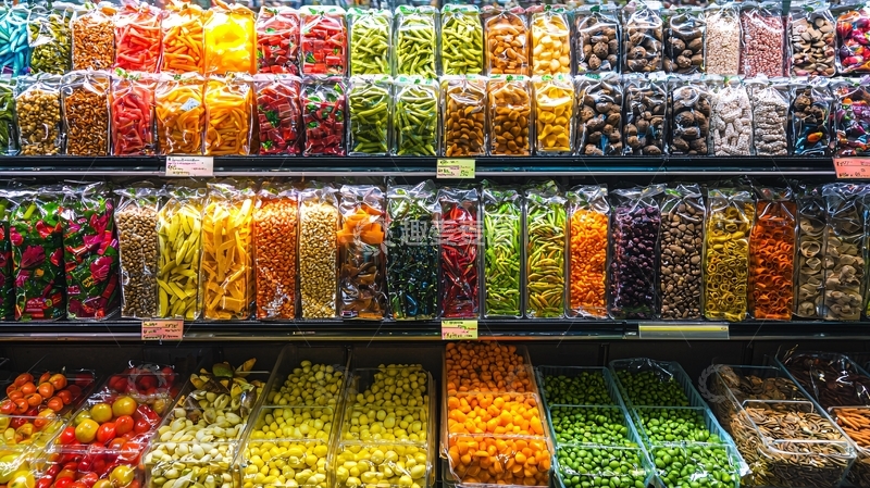 高清大图下载【趣麦麦图】彩色零食货架