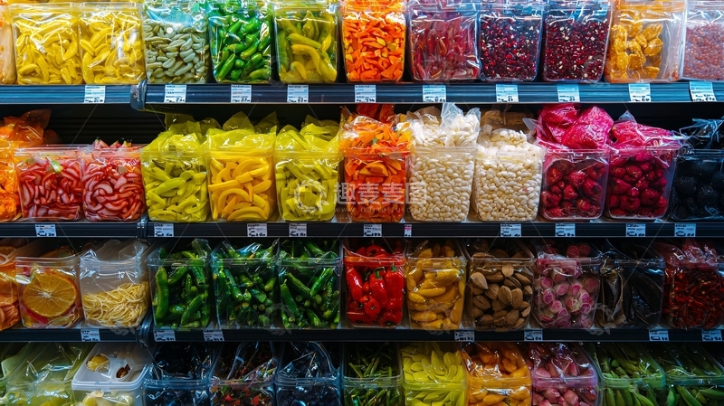 高清大图下载【趣麦麦图】超市货架彩色零食