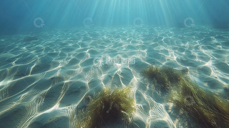 高清大图下载【趣麦麦图】海底阳光透过水面