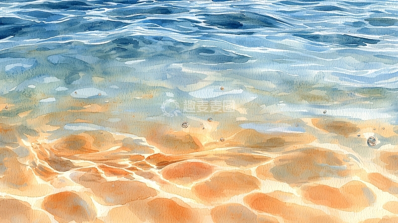 高清大图下载【趣麦麦图】水面光影波纹交织