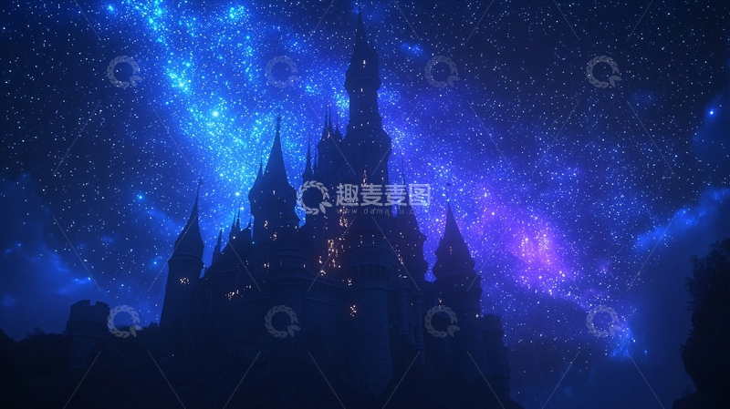 高清大图下载【趣麦麦图】-星空下的城堡3