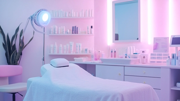 美容院的面部护理区