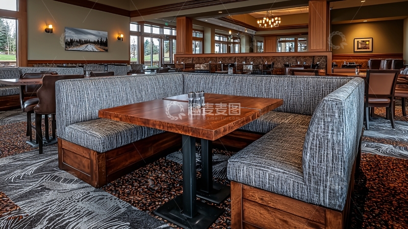 高清大图下载【趣麦麦图】高档餐厅卡座设计
