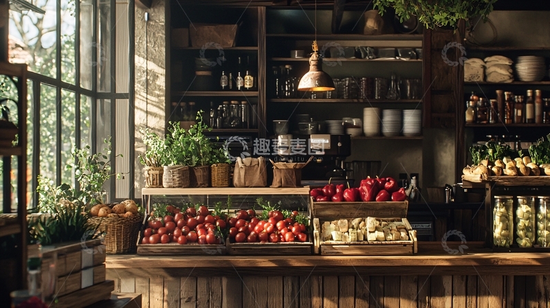 高清大图下载【趣麦麦图】复古杂货铺阳光洒进