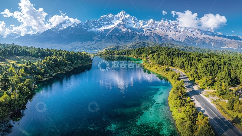 高清大图下载【趣麦麦图】湖光山色