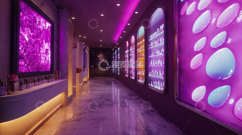 高清大图下载【趣麦麦图】紫色梦幻走廊