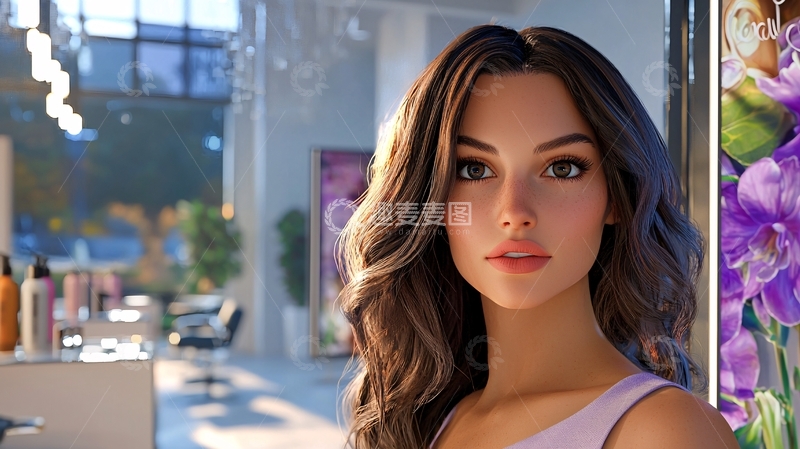 高清大图下载【趣麦麦图】时尚美女室内写真