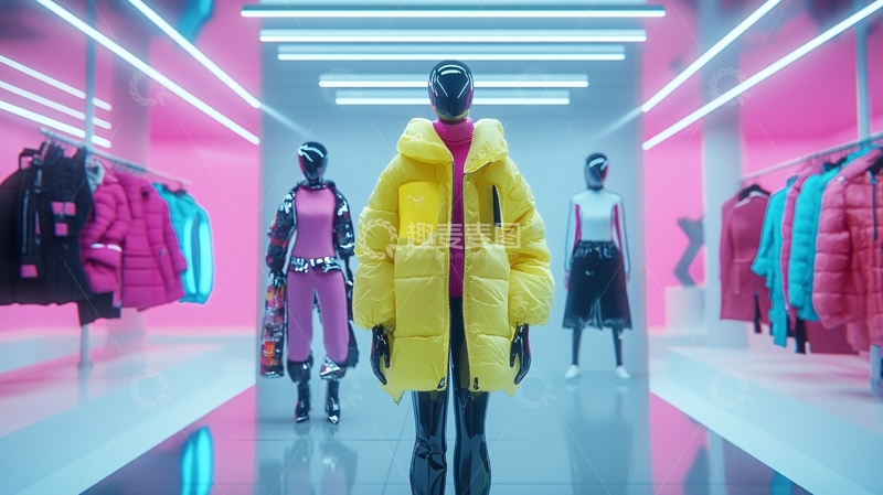 高清大图下载【趣麦麦图】未来感服装店