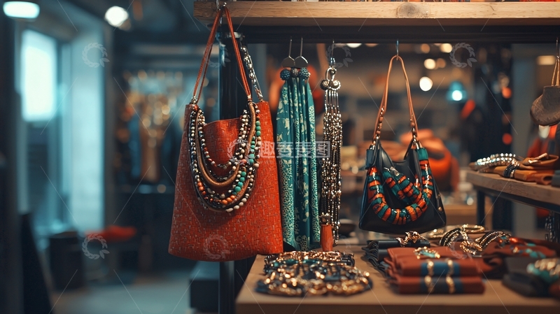 高清大图下载【趣麦麦图】时尚包包配饰展示