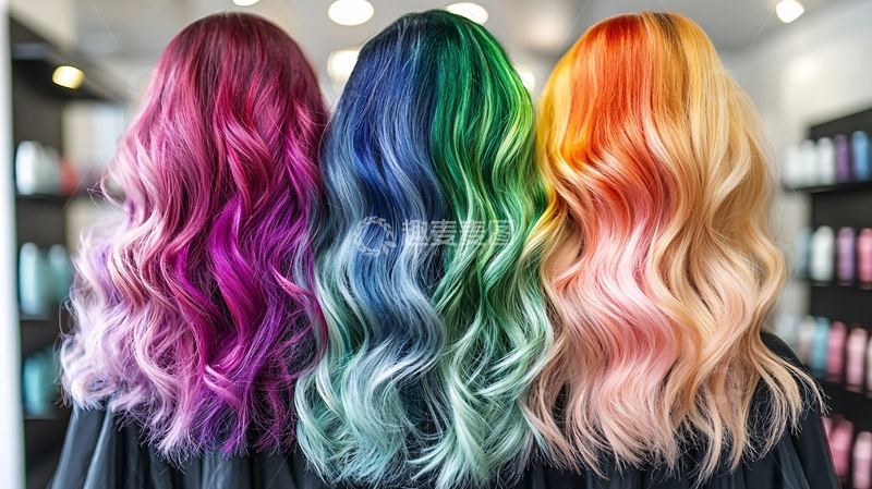 高清大图下载【趣麦麦图】彩色染发