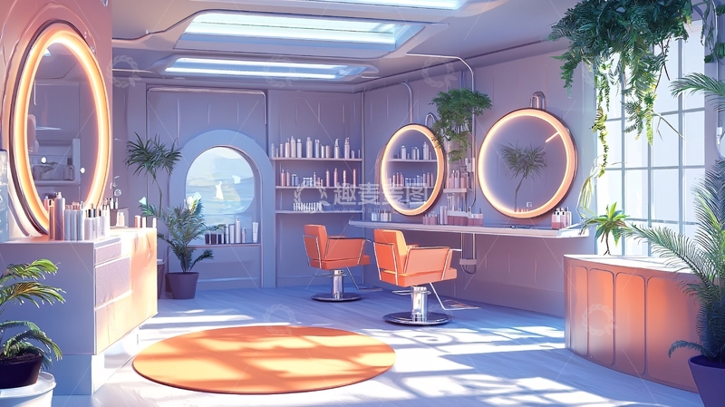 高清大图下载【趣麦麦图】未来感美发沙龙