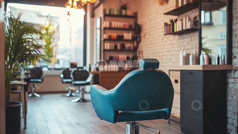 高清大图下载【趣麦麦图】现代化美发沙龙室内设计
