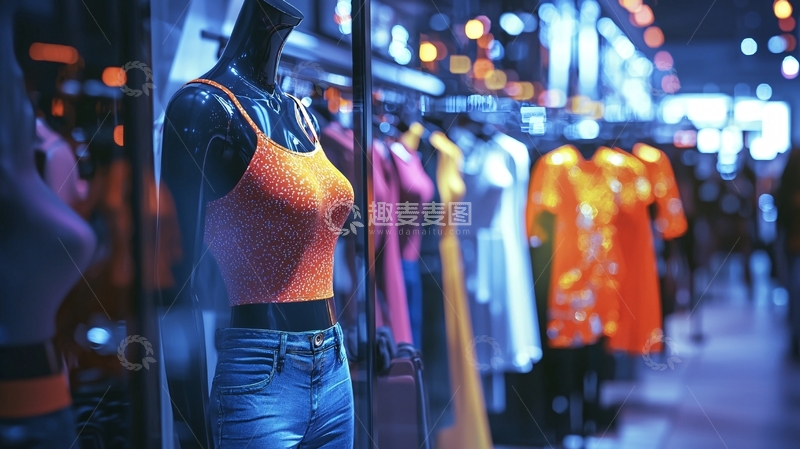 高清大图下载【趣麦麦图】服装店橱窗