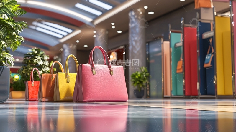 高清大图下载【趣麦麦图】商场精美时尚女包展示