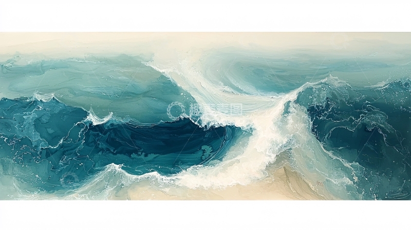 高清大图下载【趣麦麦图】波涛汹涌的海面