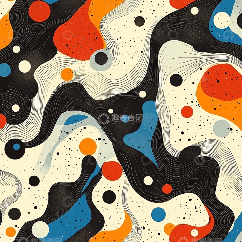 高清大图下载【趣麦麦图】抽象线条与色块
