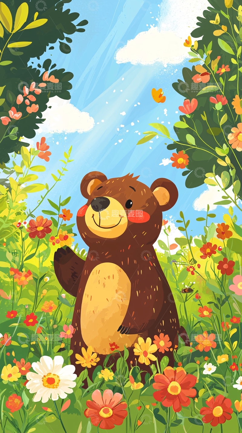 高清大图下载【趣麦麦图】卡通小熊