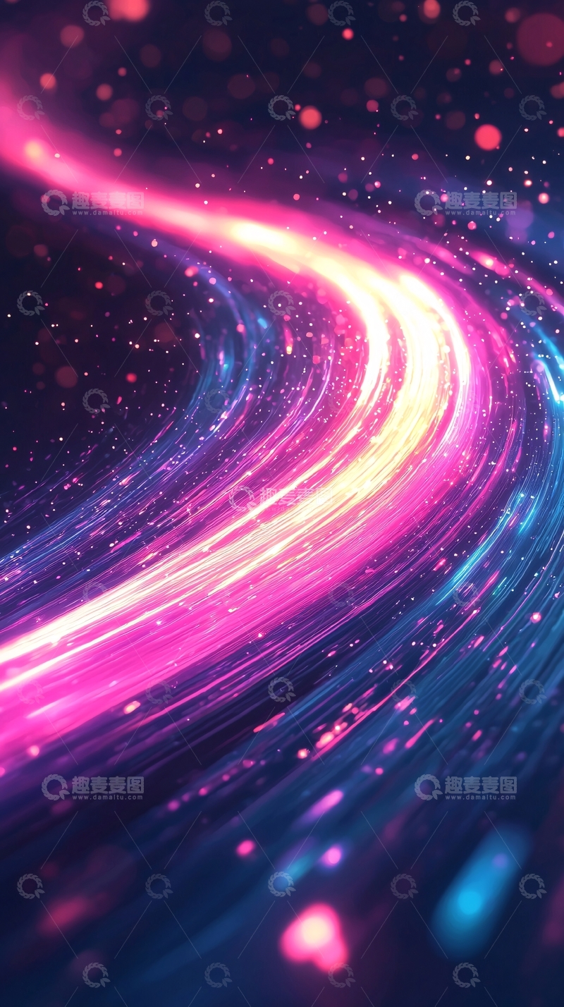 高清大图下载【趣麦麦图】绚丽色彩光线流动