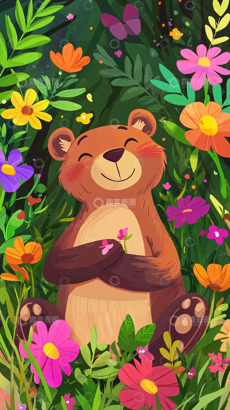 高清大图下载【趣麦麦图】卡通小熊