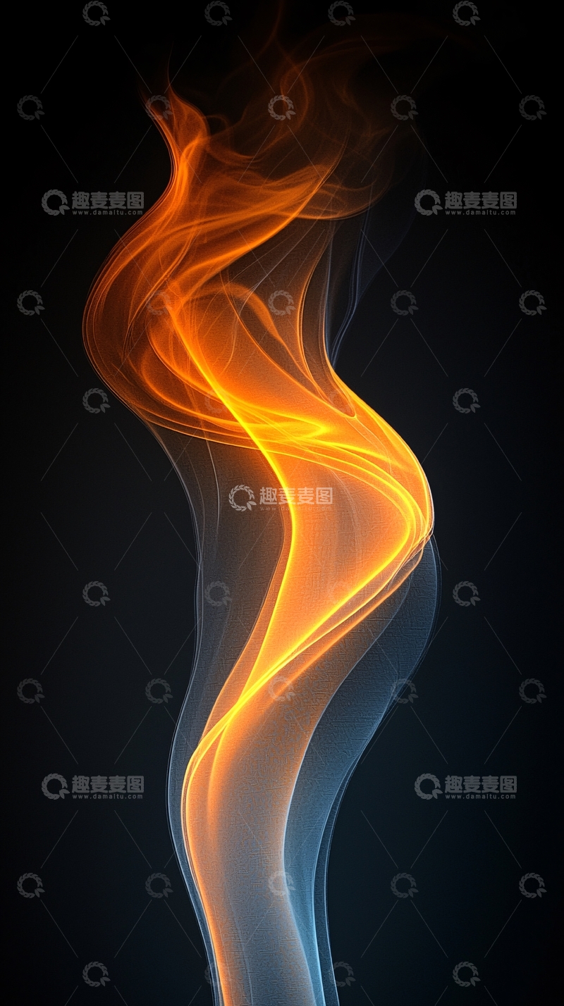 高清大图下载【趣麦麦图】火焰般的抽象烟雾
