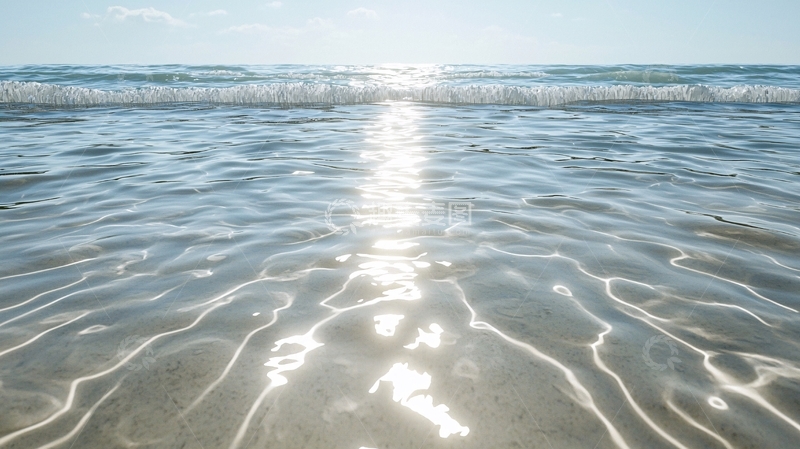 高清大图下载【趣麦麦图】阳光下的海面