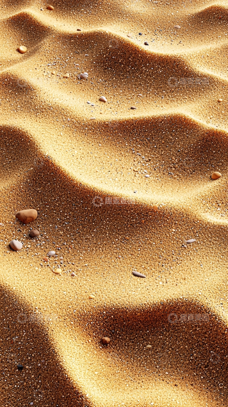 高清大图下载【趣麦麦图】金色沙丘与零星石子