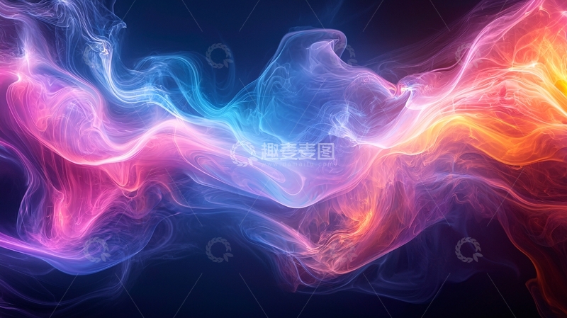 高清大图下载【趣麦麦图】彩色烟雾抽象背景