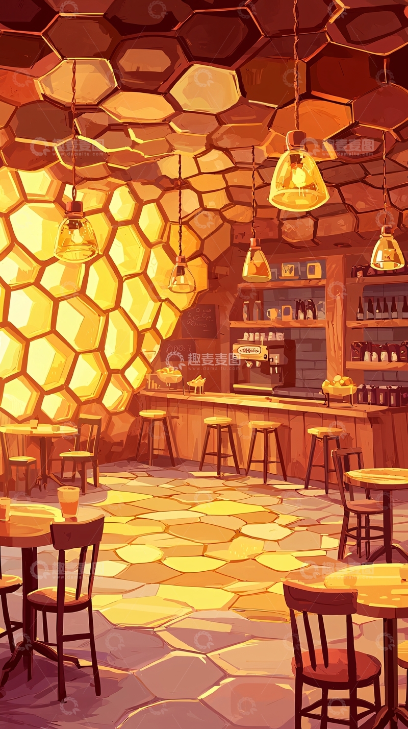 高清大图下载【趣麦麦图】蜂巢酒吧