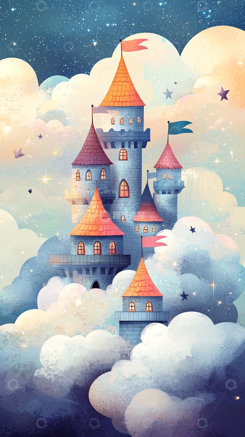 高清大图下载【趣麦麦图】云端城堡