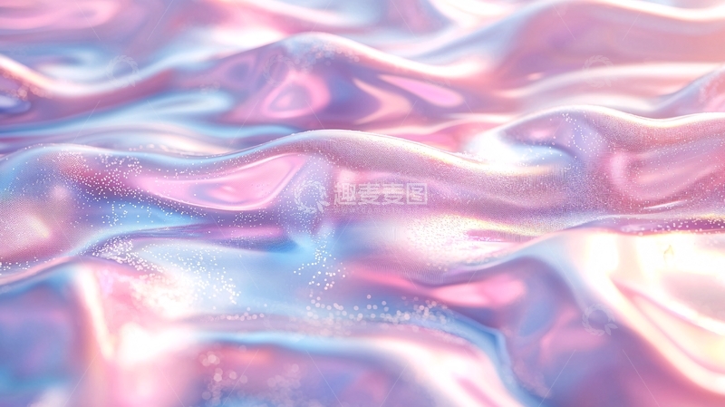 高清大图下载【趣麦麦图】柔和粉色和蓝色丝绸质感的抽象背景