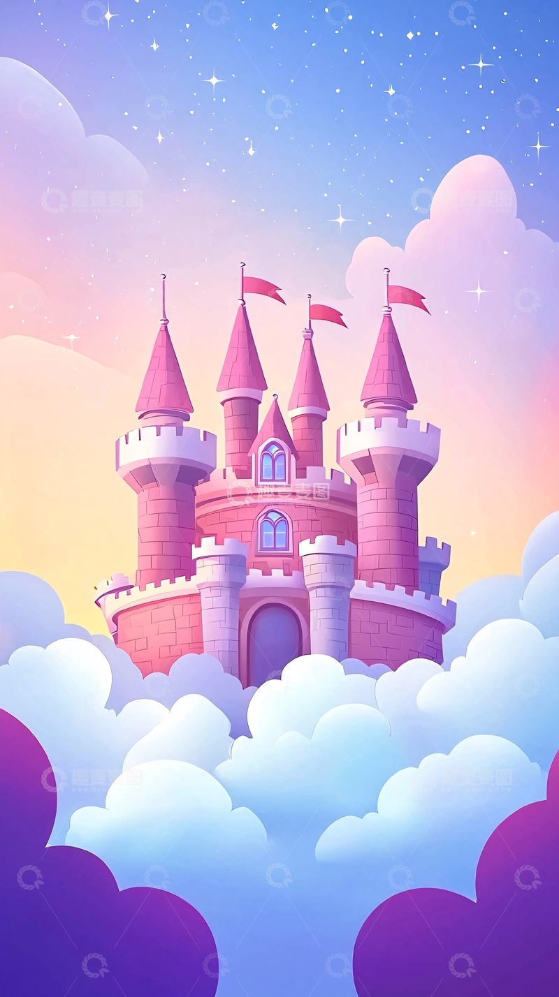 高清大图下载【趣麦麦图】粉色城堡