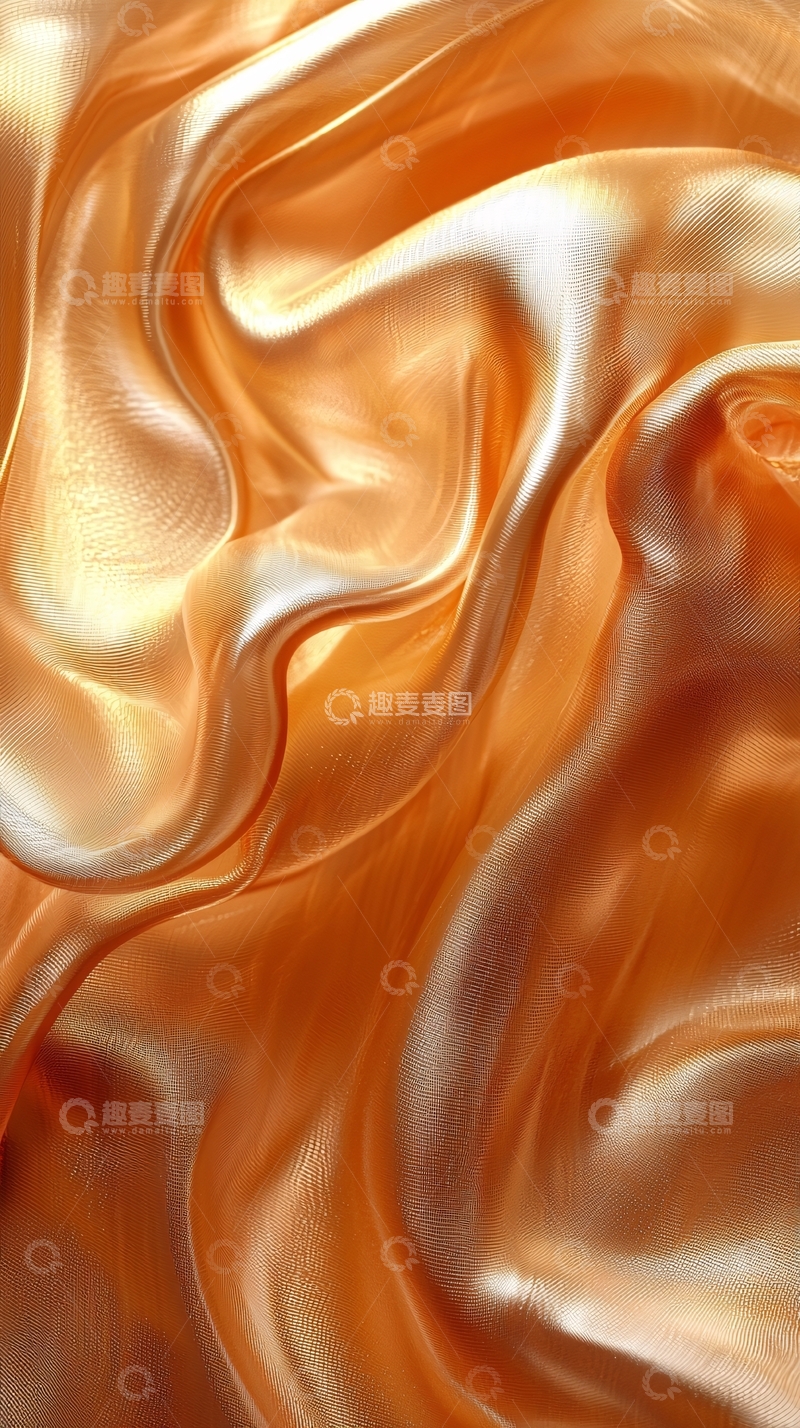 高清大图下载【趣麦麦图】金色丝绸褶皱