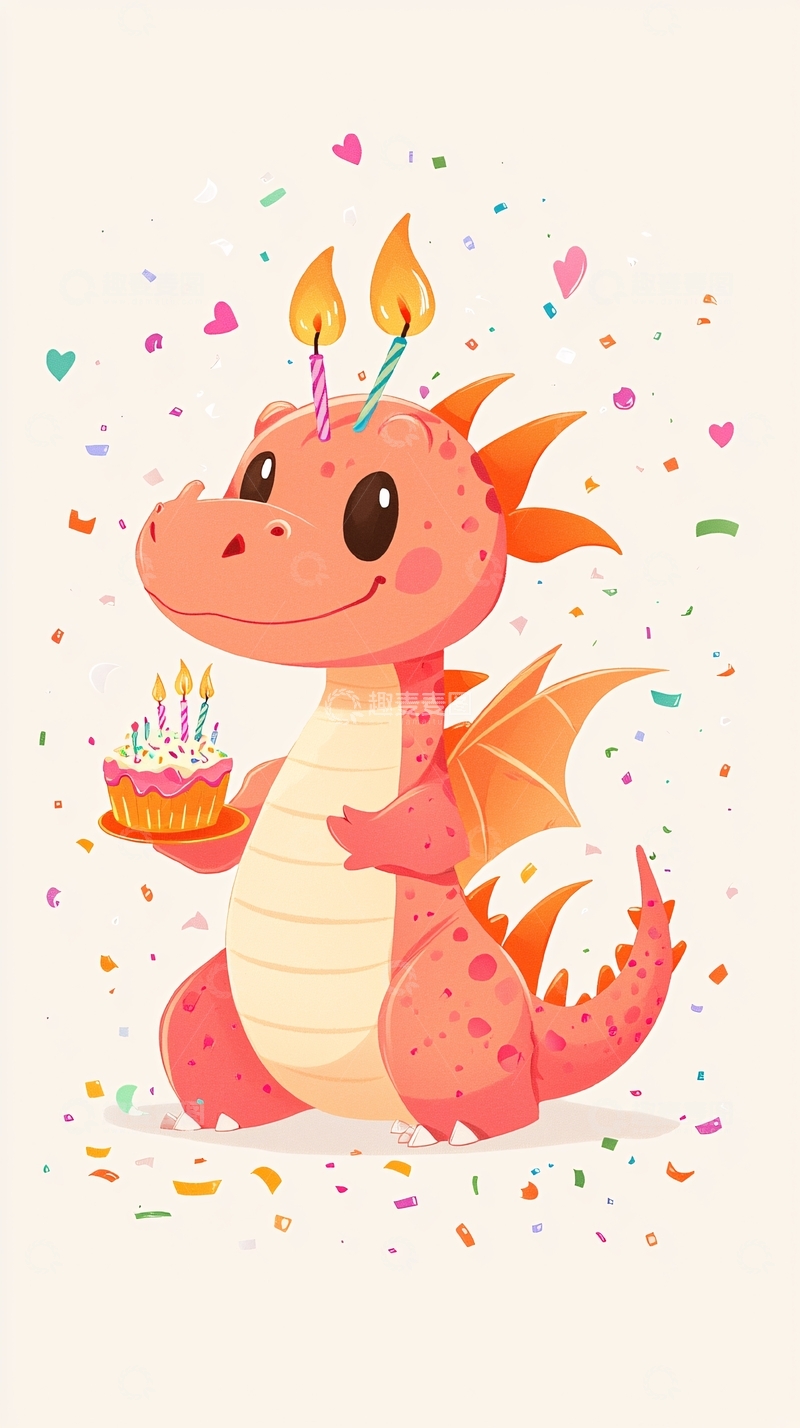 高清大图下载【趣麦麦图】卡通小火龙